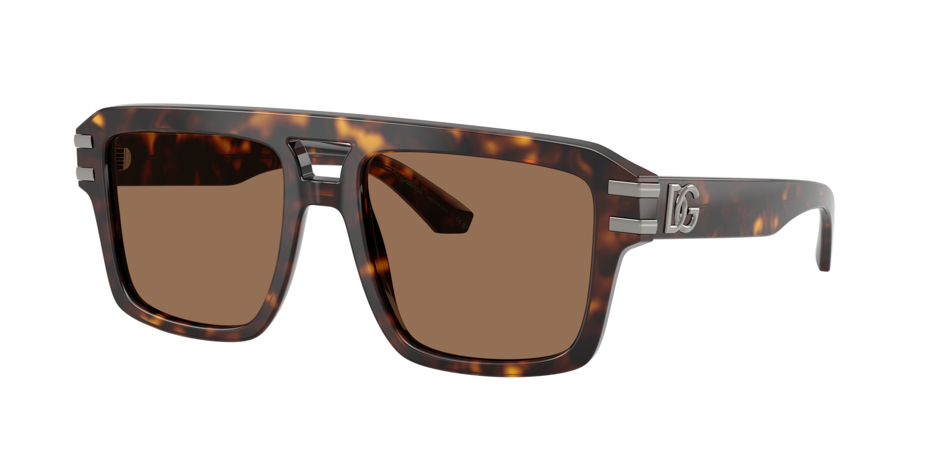 Dolce&Gabbana Mann Sunglass DG4562 - Rahmenfarbe: Havana, Linsenfarbe: Dunkelbraun