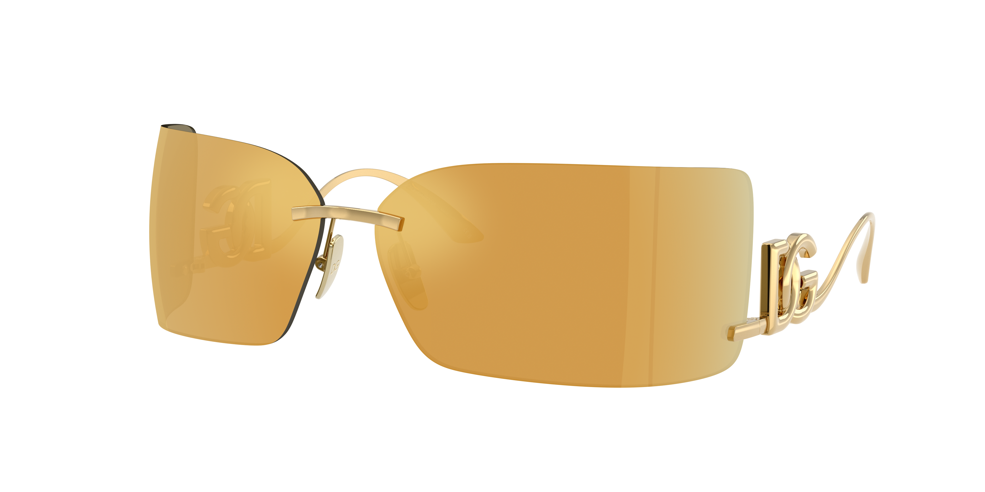 Dolce&Gabbana Damen Braun Verspiegelt Gold Frau Sunglass Dg2319 - Rahmenfarbe: Gold, Linsenfarbe: