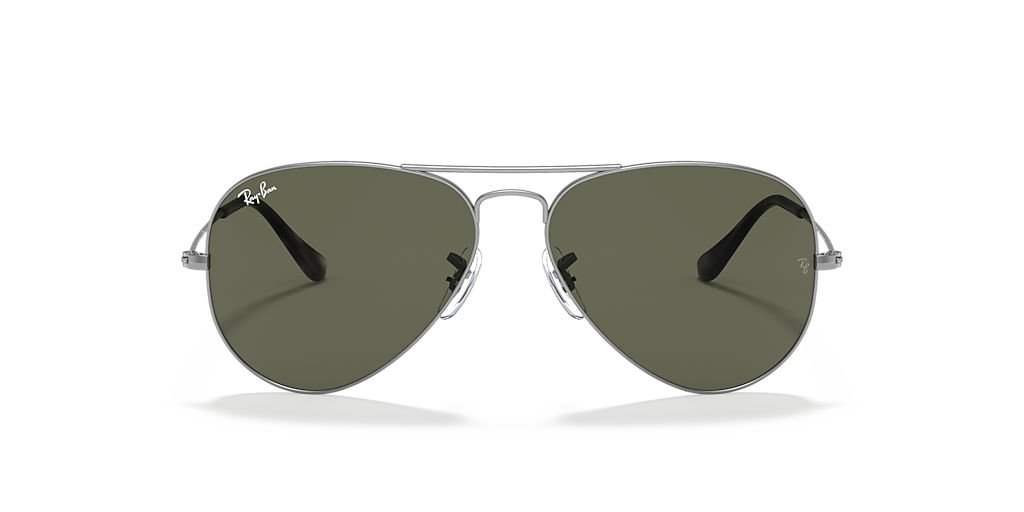 Ray-Ban Aviator Classic XL (58 - 14) with Green lenses and Grey