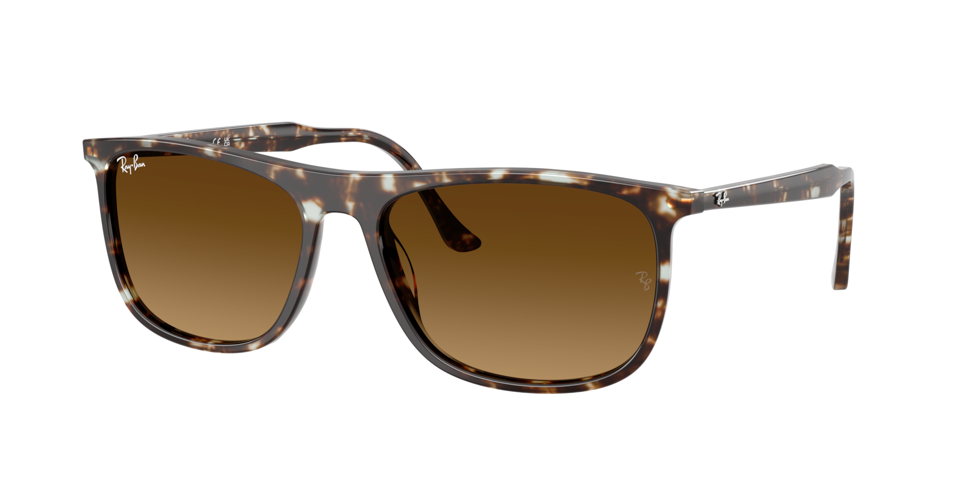Ray-Ban Unisex Sunglass RB2216 -  Frame color: Havana Yellow Tortoiseshell, Lens color: Gradient Brown