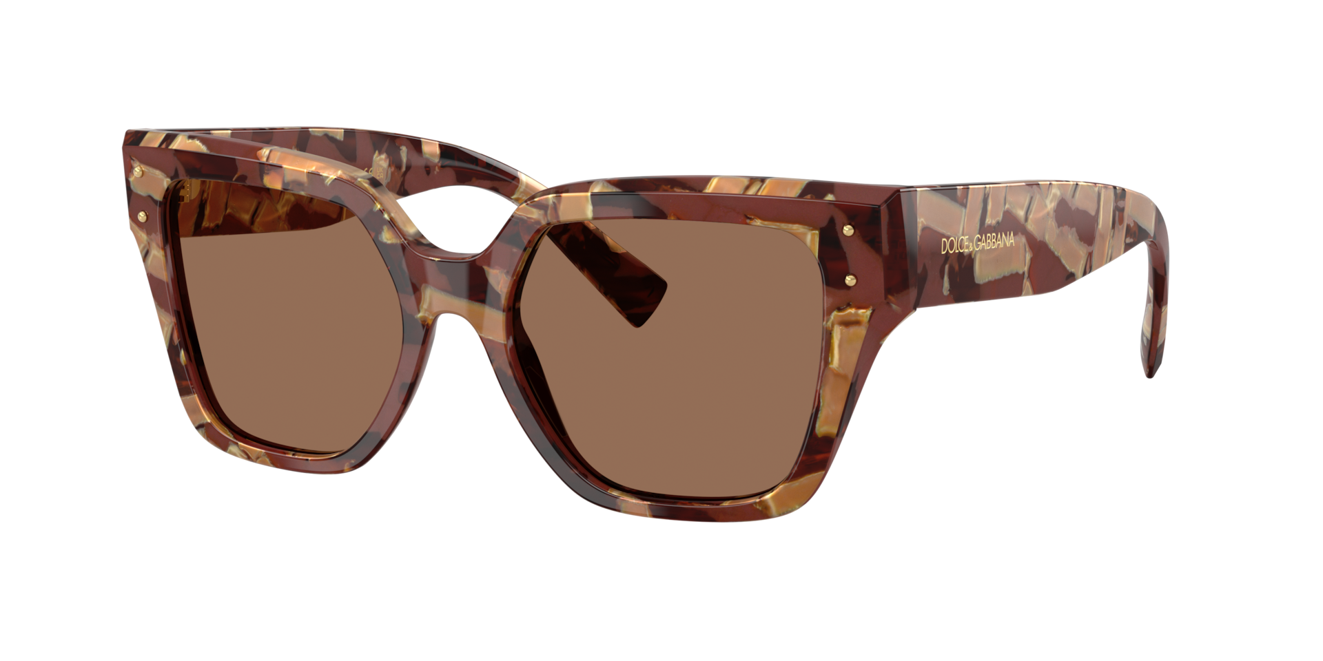DolceGabbana Femme Sunglass DG4471 - Couleur du Monture Pearl Havana Brown Couleur de Lentille Marron fonc 199 €