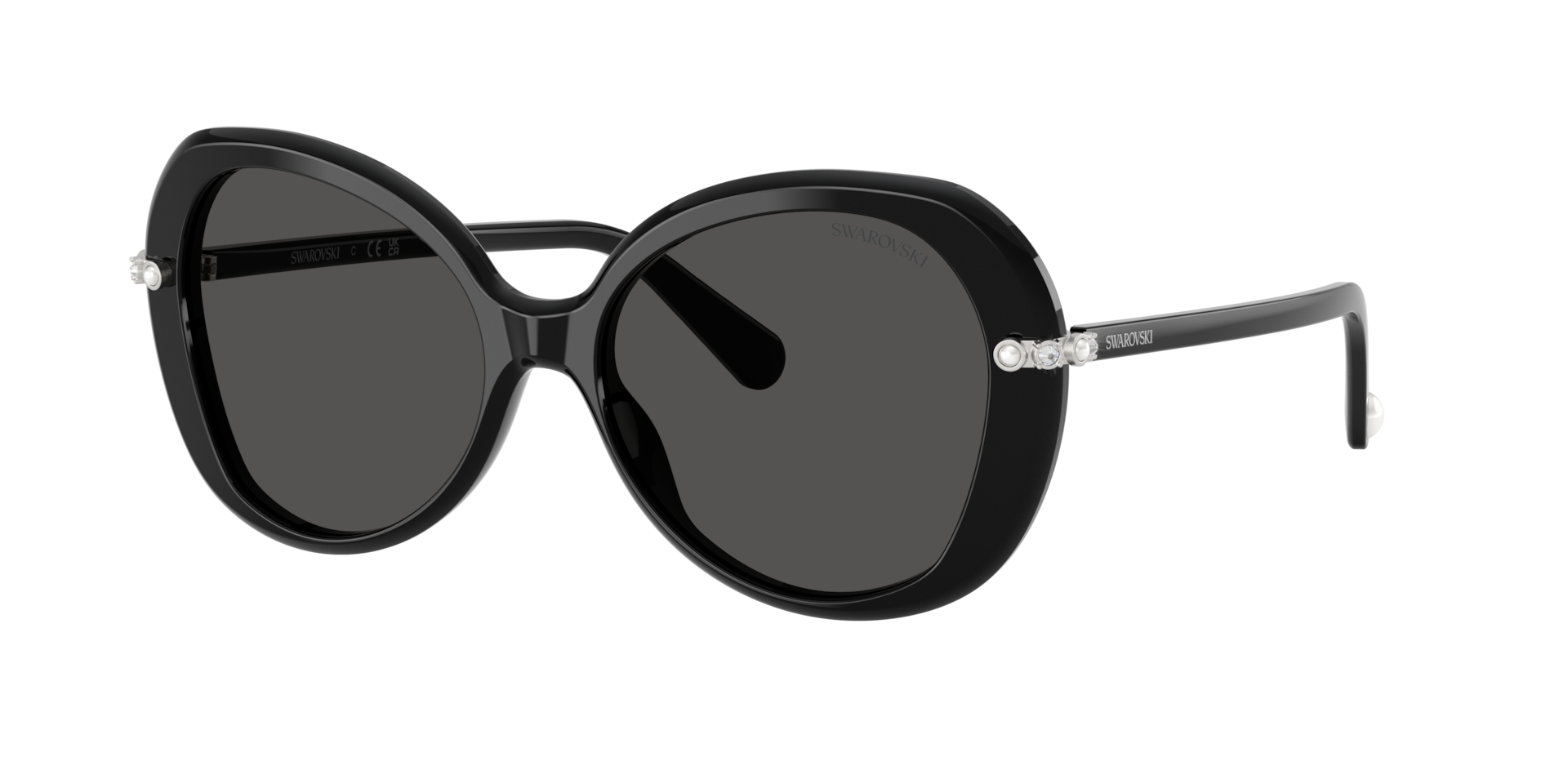 Swarovski , Sunglasses, Female, Black, 55 Mm, Sk6059 Sunglasses - Image 3