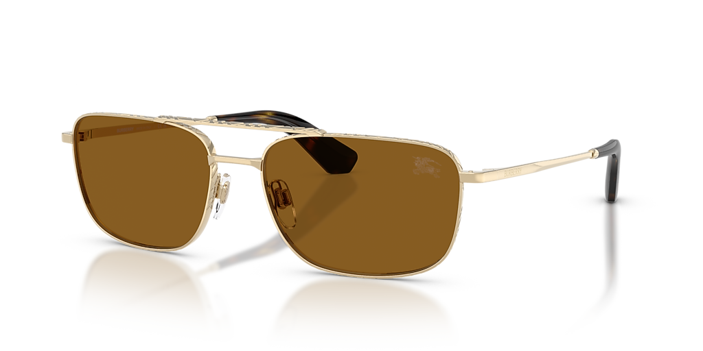 Burberry BE3170 XL (59 - 17) with Brown lenses and Gold frame