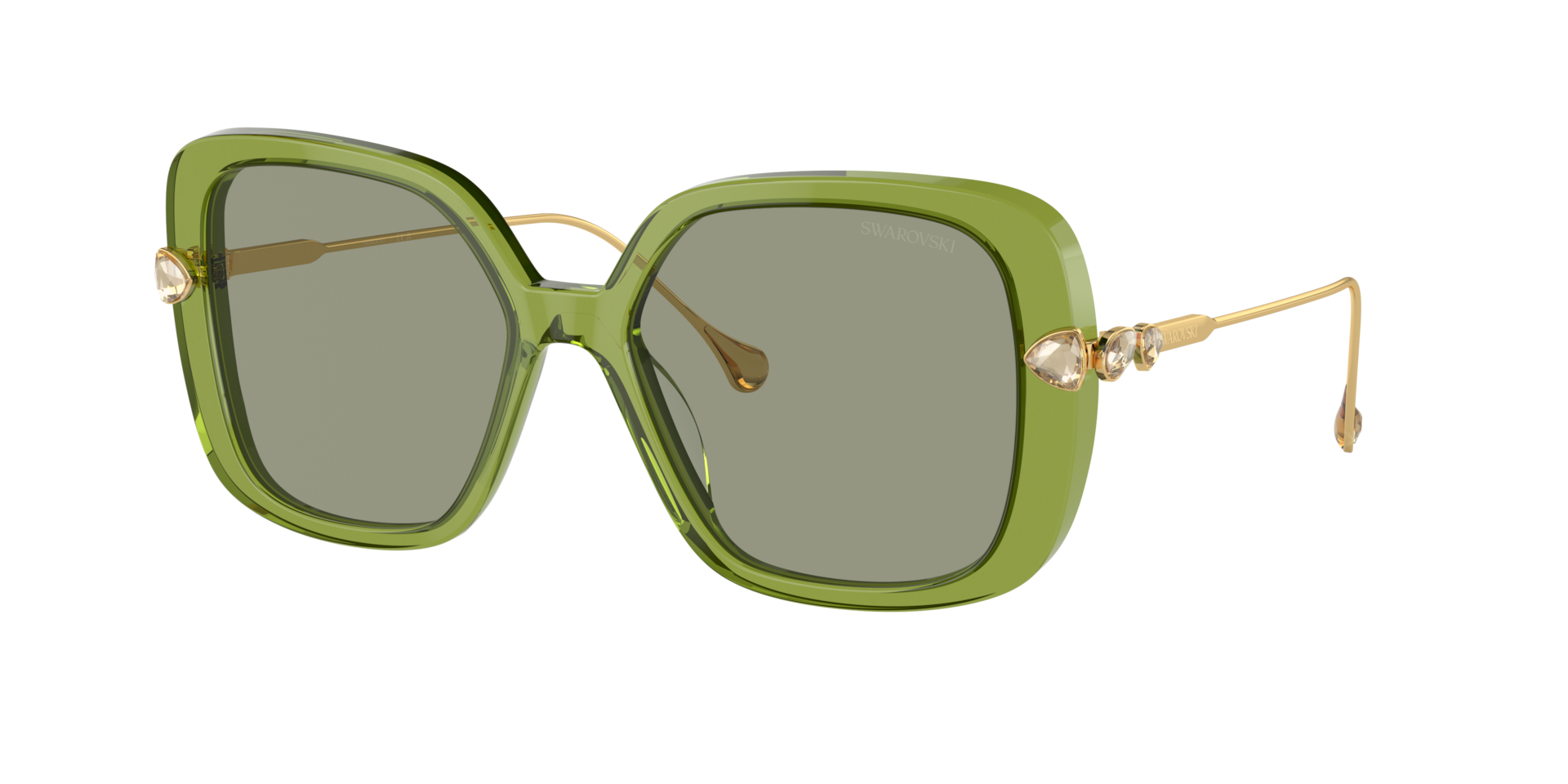 Swarovski Woman Sunglass SK6011 -  Frame color: Trasparent Green, Lens color: Green