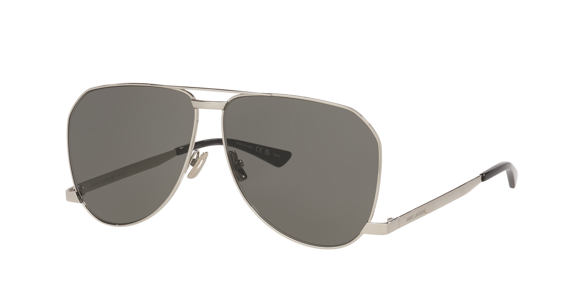 Saint Laurent Man Sunglass SL 690 -  Frame color: Silver, Lens color: Grey