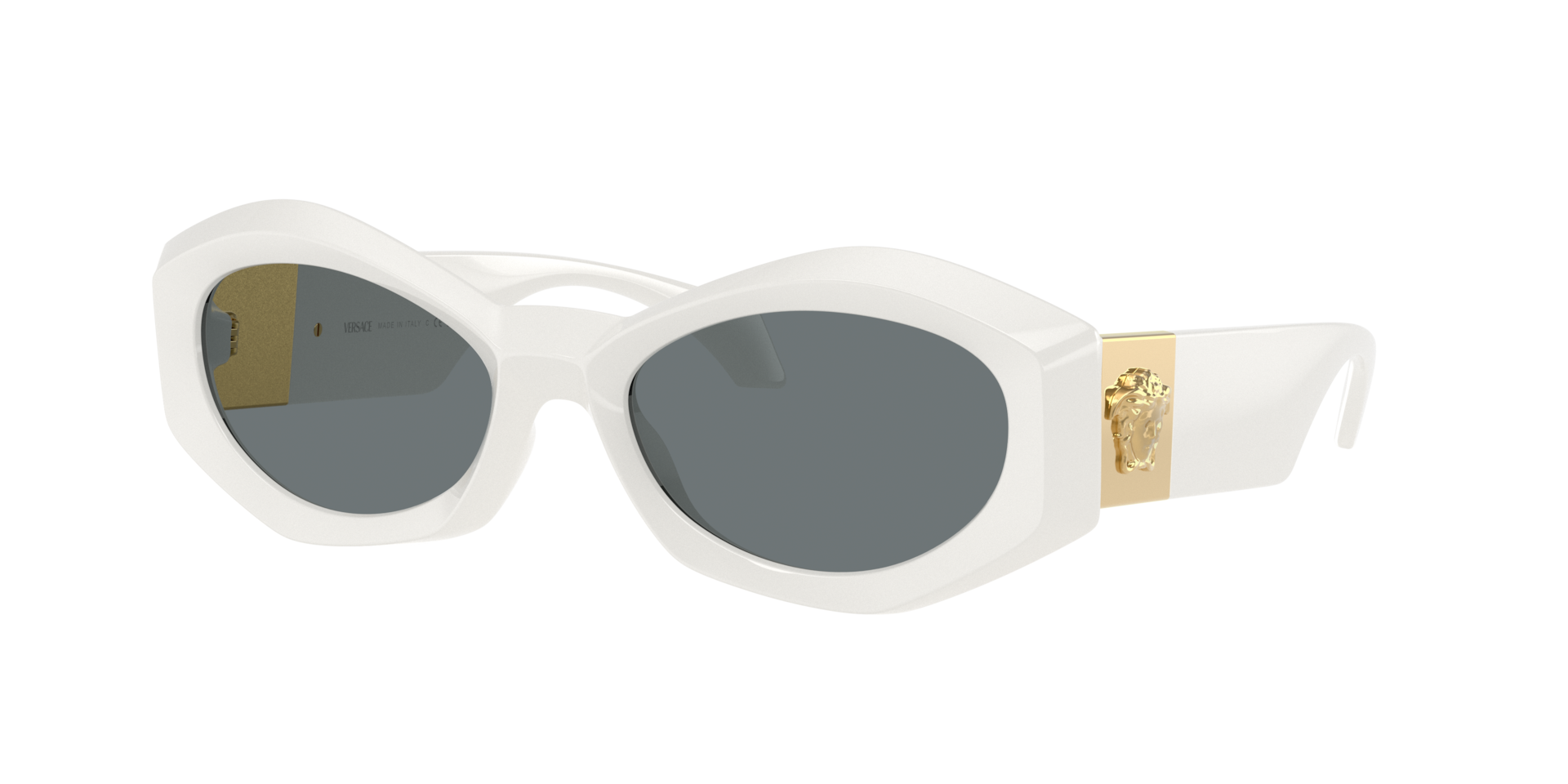 Versace Woman Sunglass VE4466U - Frame color: White, Lens color: Dark Blue