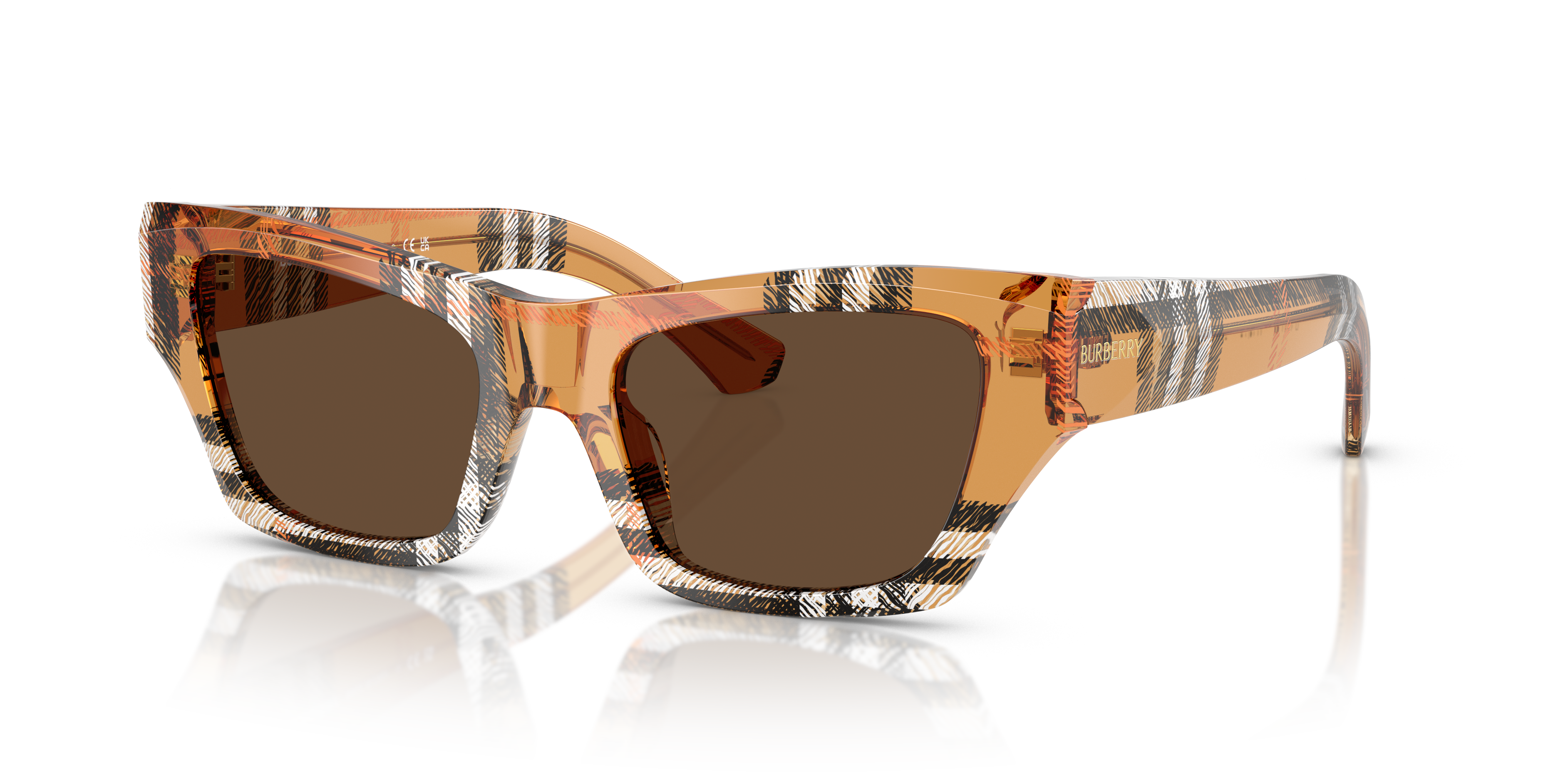 Burberry BE4441U S (52 - 19) with Brown lenses and Brown frame