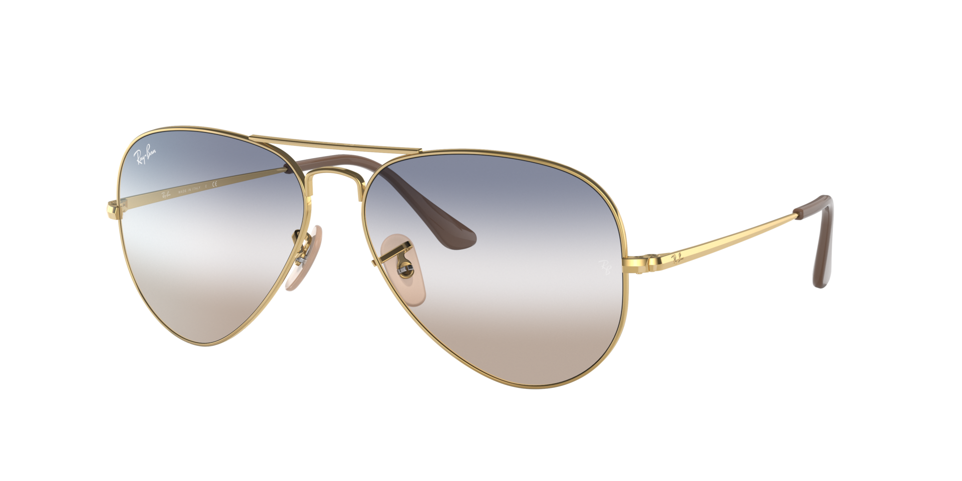 Ray-Ban Aviator l RB3689 サングラス Ray-Ban RB3689 Bi-Gradient L (58 - 14) with Blue lenses and Gold