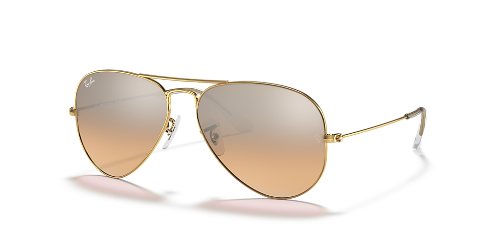 Ray-Ban Aviator Gradient XL (58 - 14) with Silver lenses and Gold