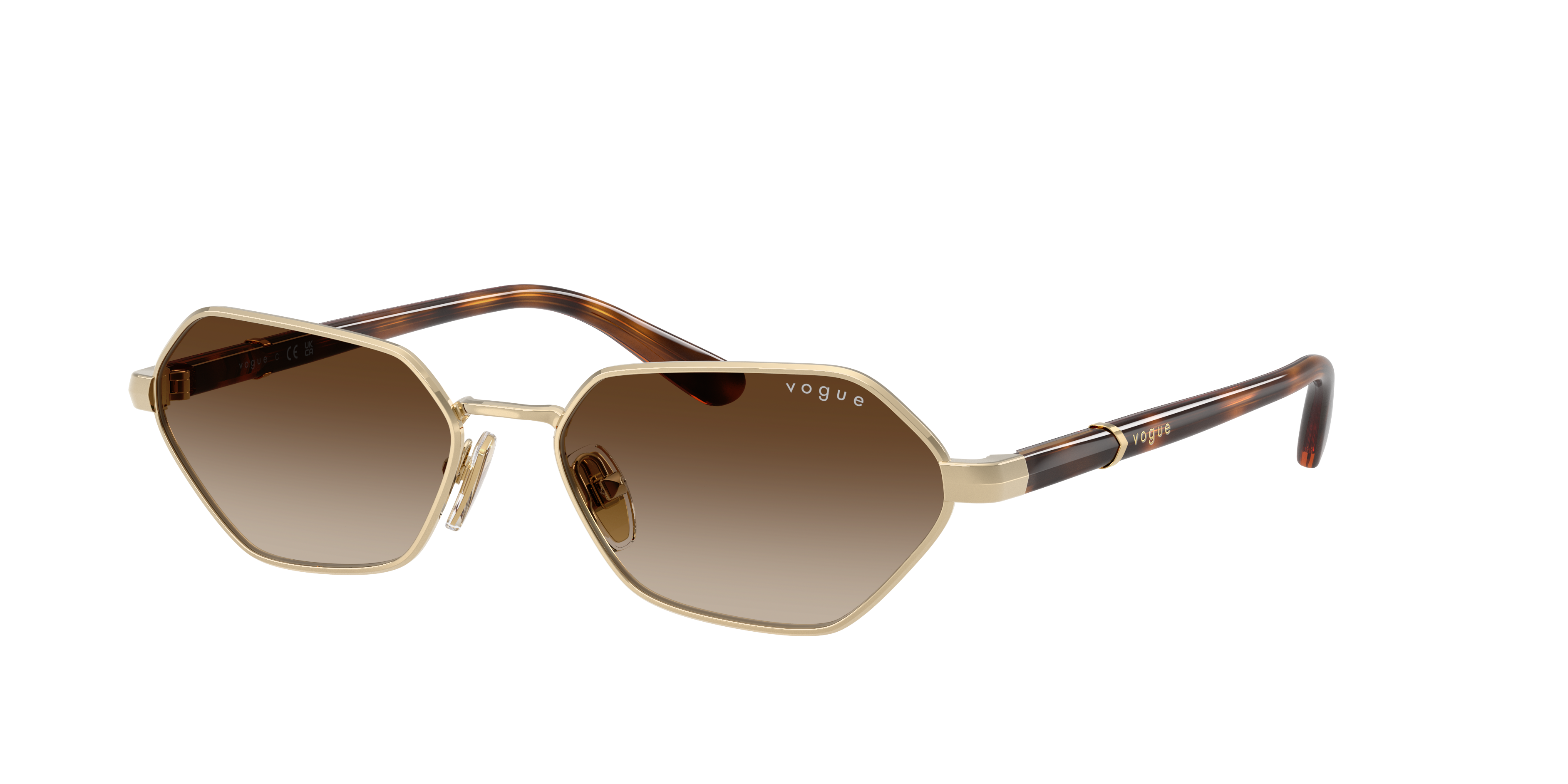 Vogue Eyewear VO4349S M (54 - 16) with Brown lenses and Gold frame