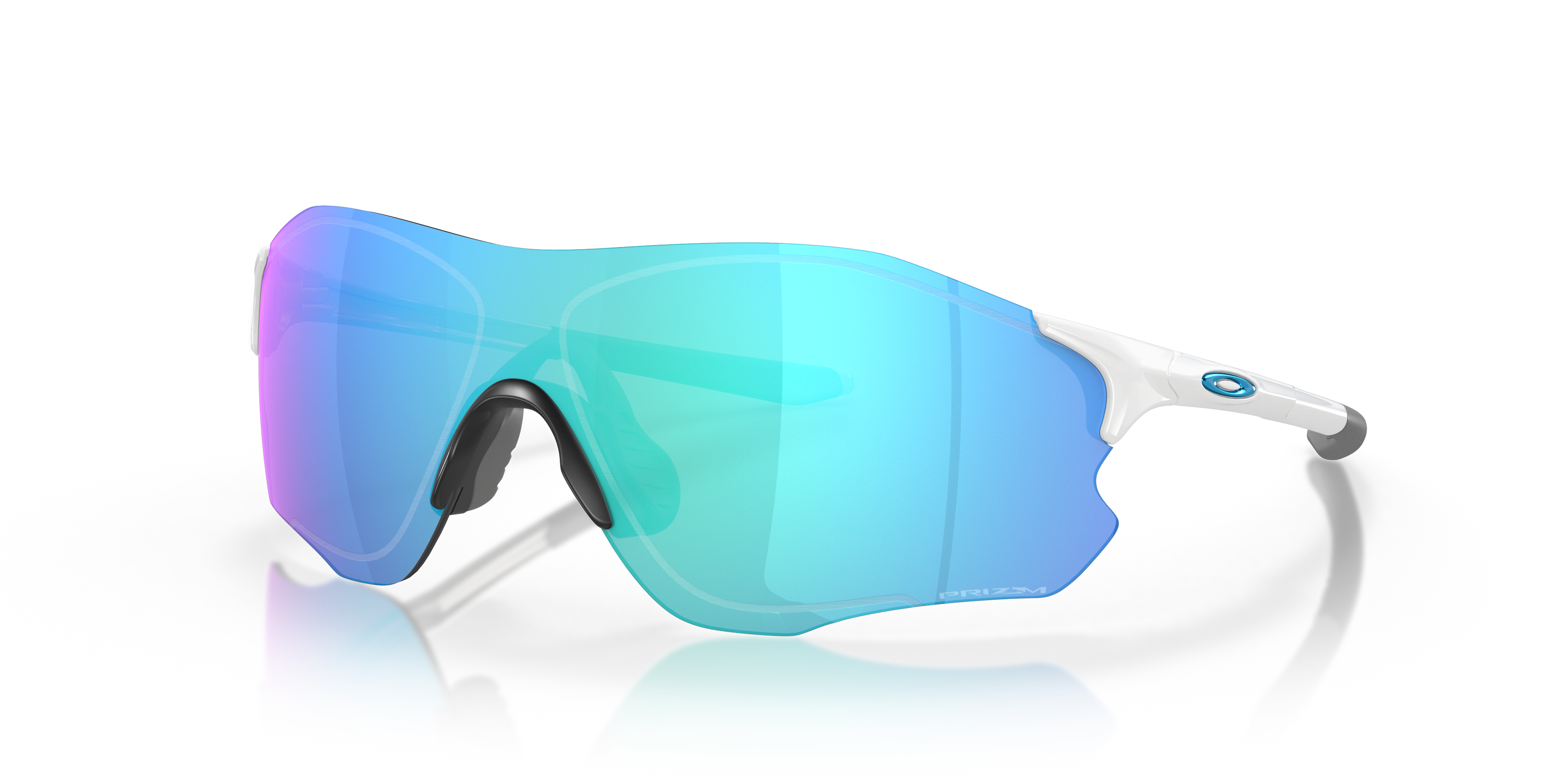 ジャンク。OAKRAY EV ZERO 青色レンズ ホワイトフレーム Oakley EVZero™ Path® (Low Bridge Fit) L (0 - 138) with Blue lenses