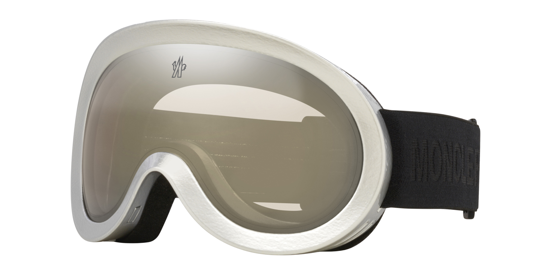 Moncler Unisex Sunglass ME8018 Frame color Shiny Silver Lens color Clear Silver
