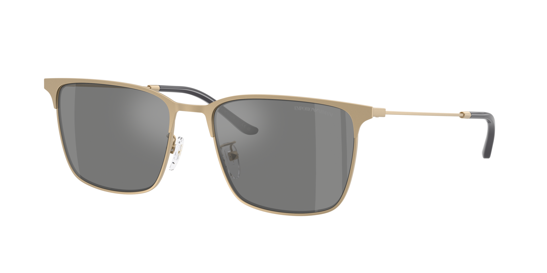 Emporio Armani Man Sunglass EA2164D -  Frame color: Matte Pale Gold, Lens color: Grey Mirror Silver