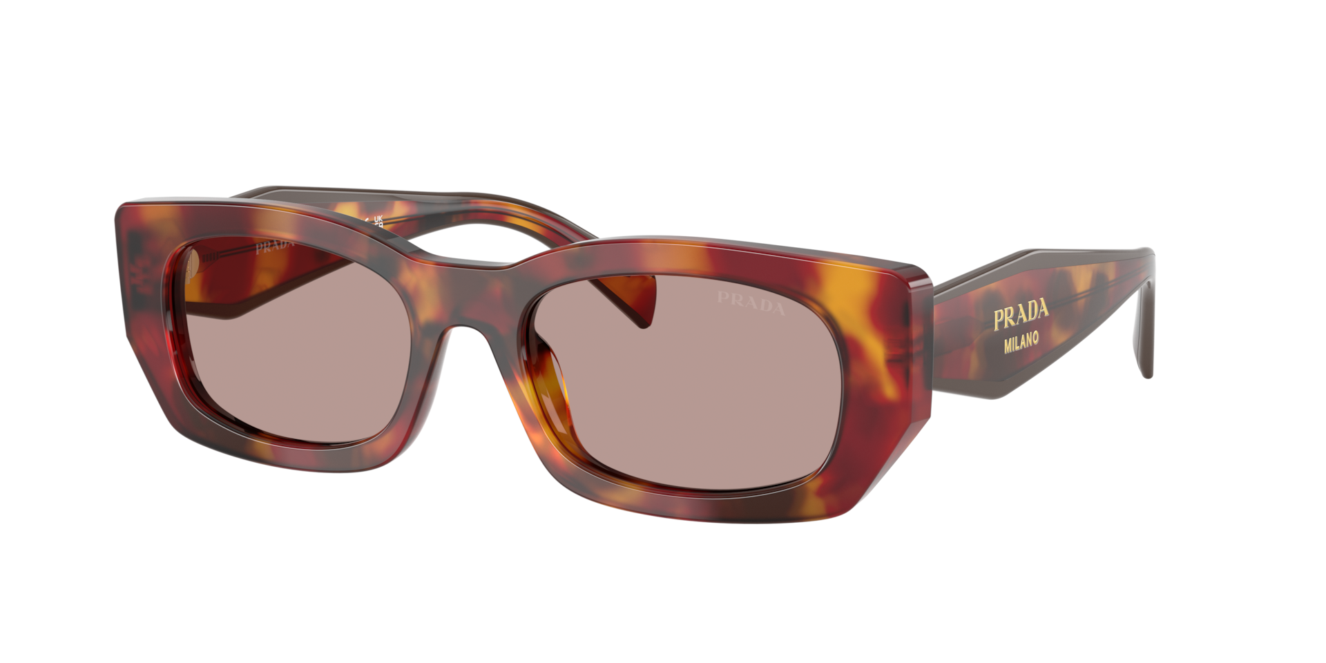 Prada Woman Sunglass PR B05S -  Frame color: Poppy Tortoise, Lens color: Light Purple Brown