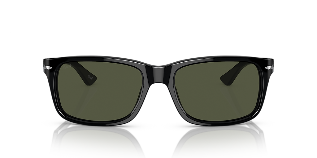 Persol PO3048S XL (58 - 19) with Green lenses and Black frame