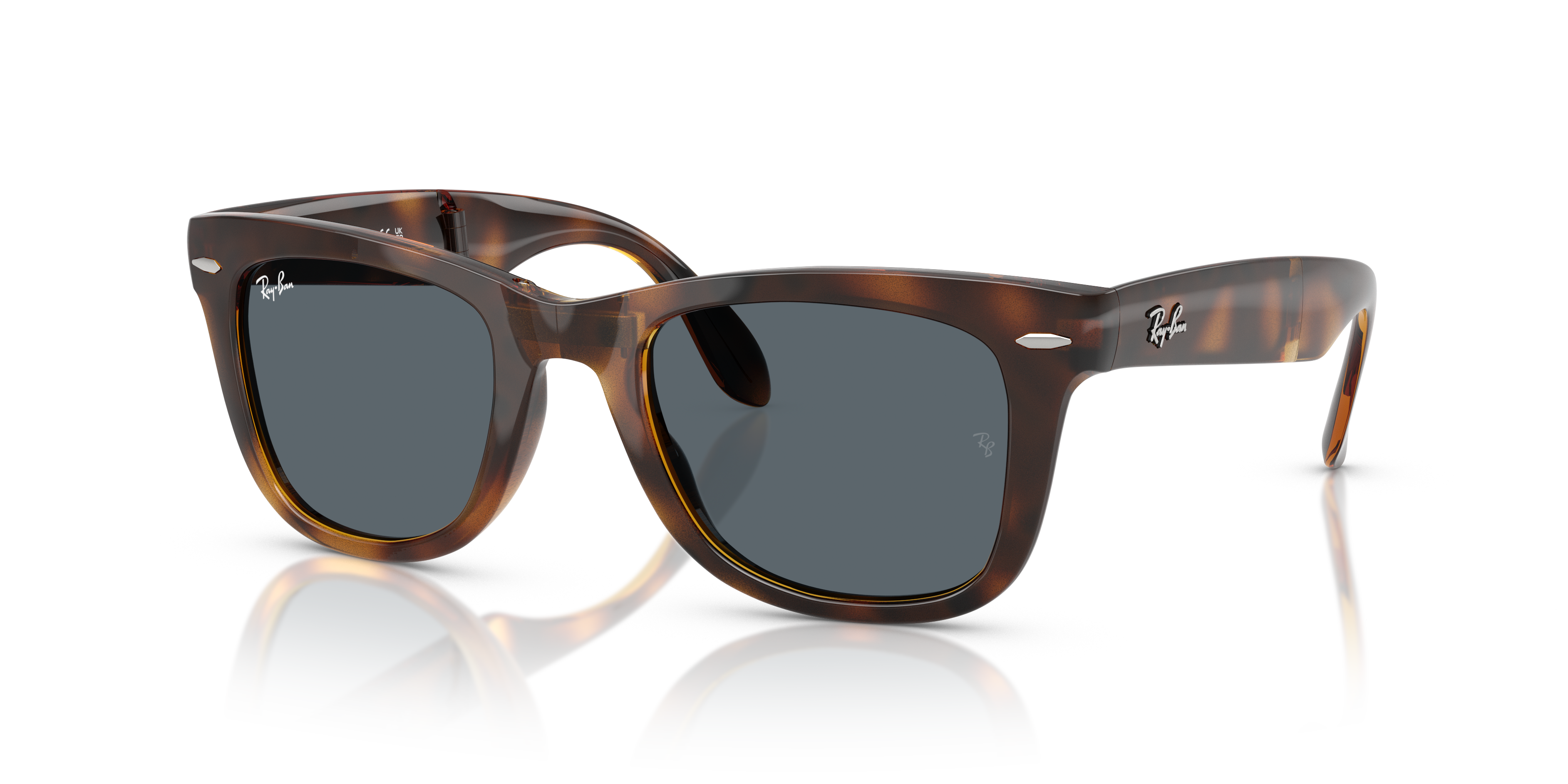 Ray-Ban Wayfarer Folding Classic L (50 - 22) with Blue lenses and