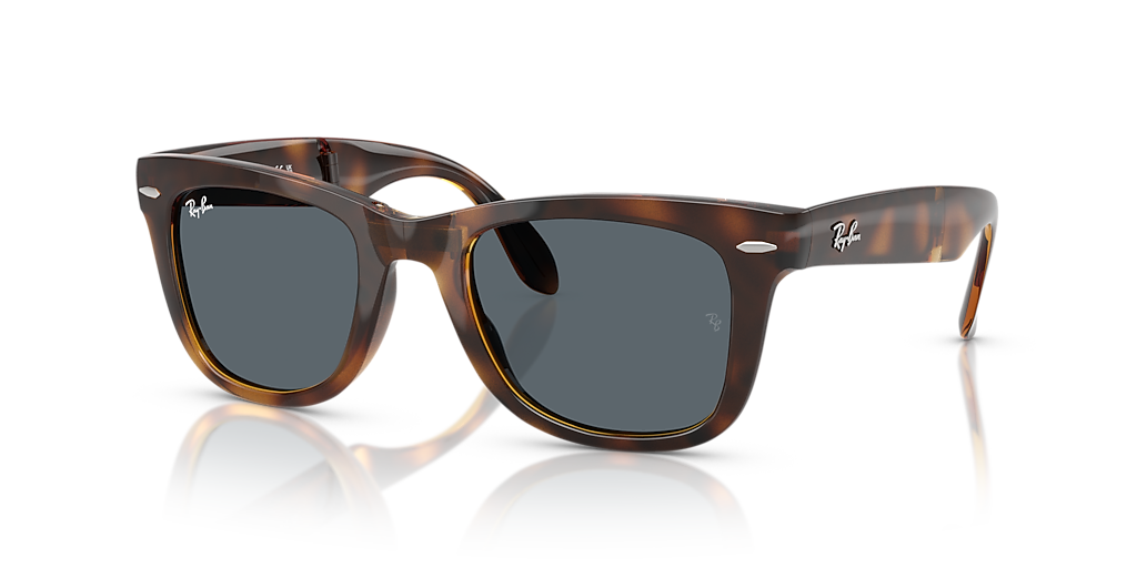 Ray-Ban Wayfarer Folding Classic L (50 - 22) with Blue lenses and