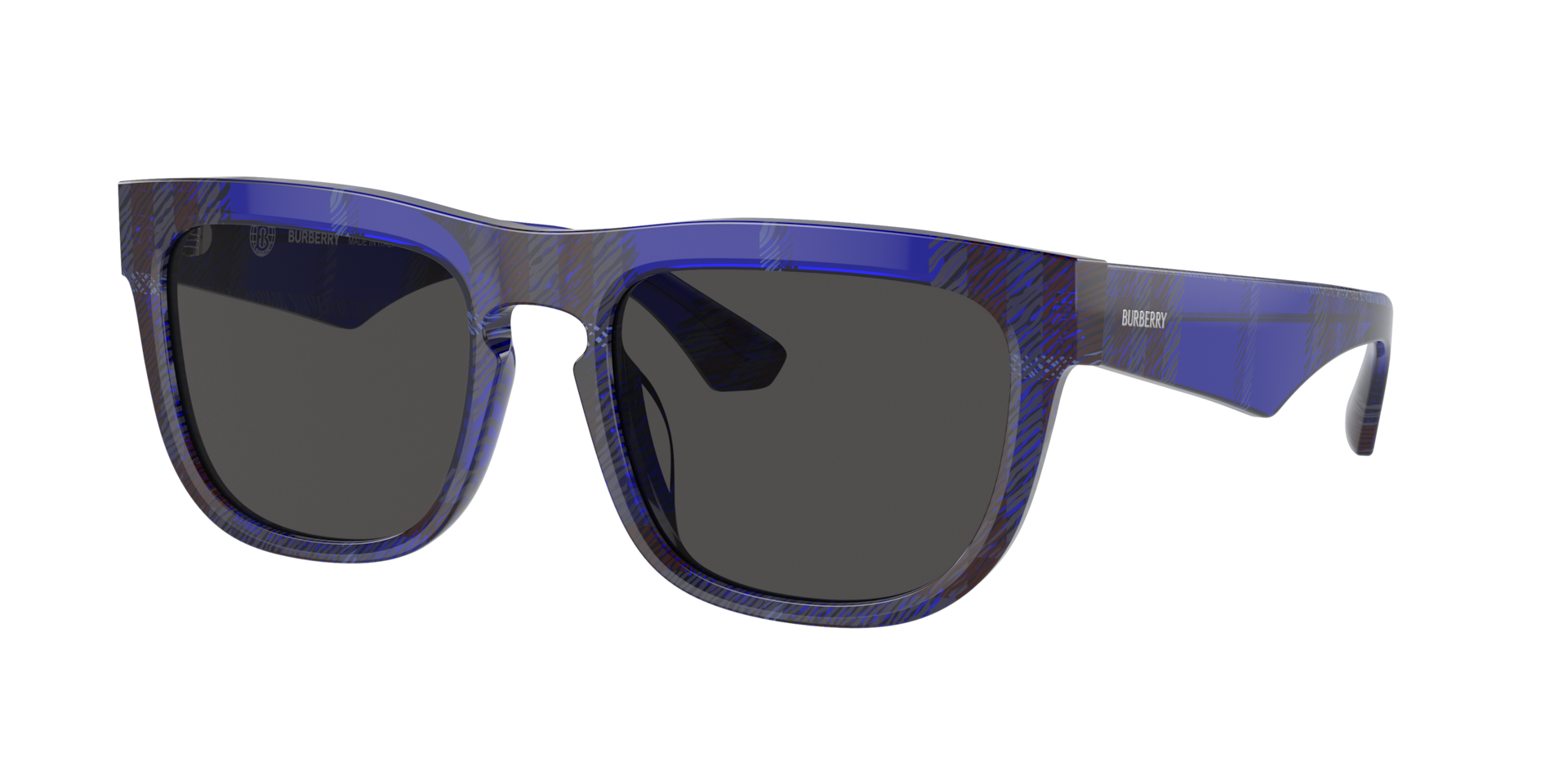 Burberry Homme Sunglass BE4431U - Couleur du Monture Carreaux bleus Couleur de Lentille Gris fonc 105 €
