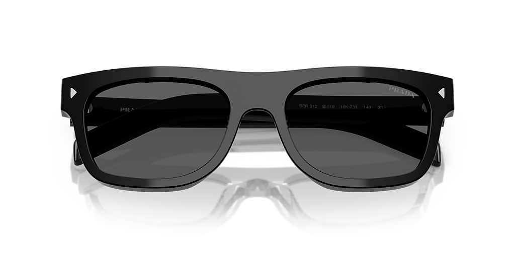 Prada PR B12S L (55 - 19) with Grey lenses and Black frame