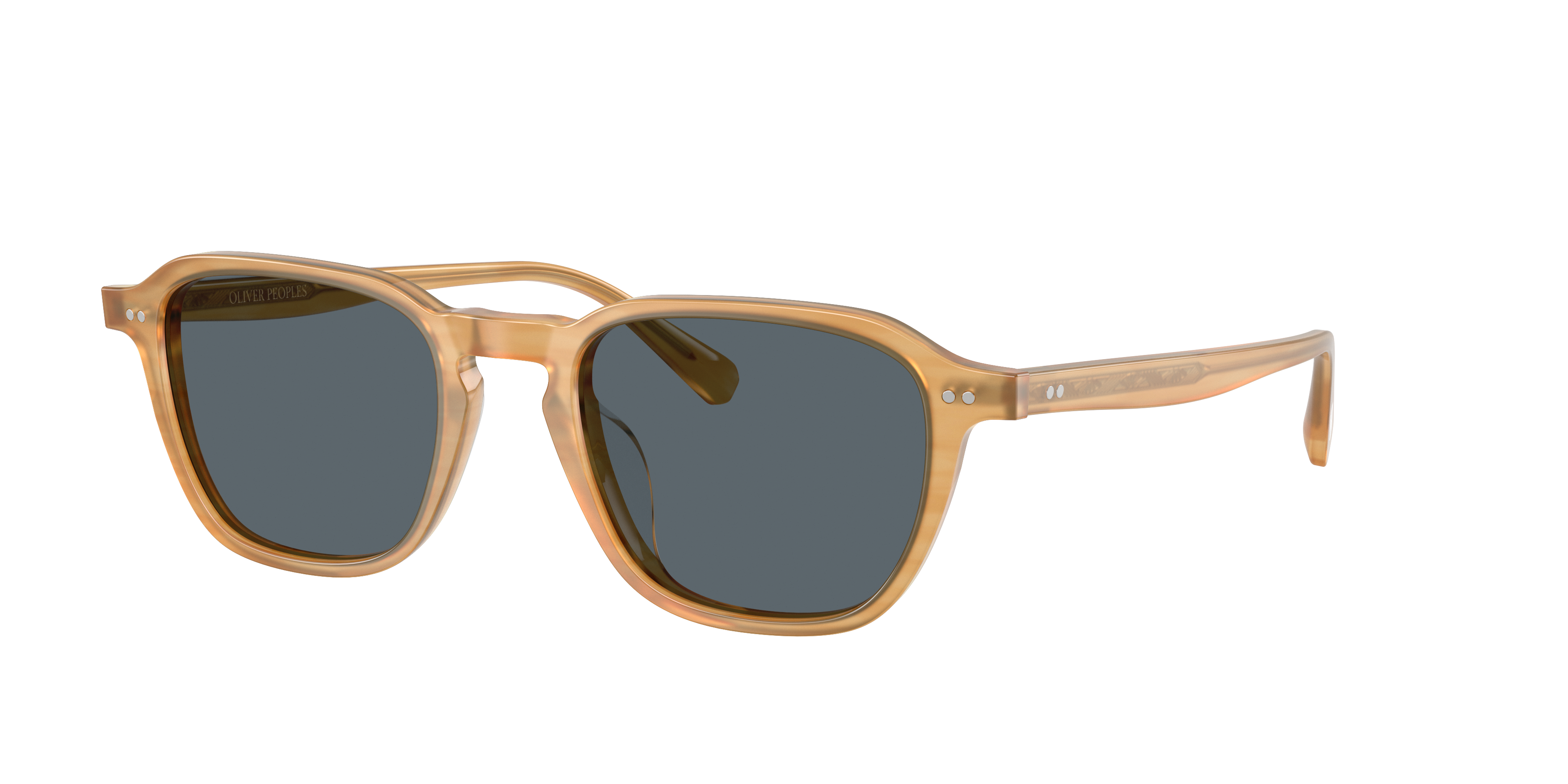 Oliver Peoples Unisex Sunglass OV5598SU Emryn -  Frame color: Semi-Matte Goldwood, Lens color: Blue