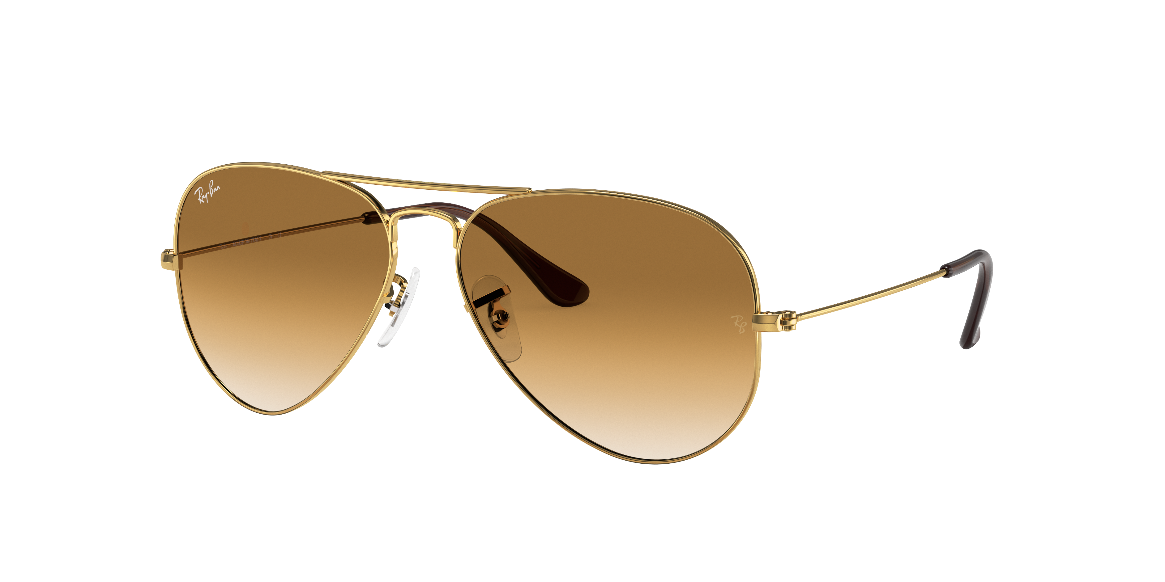 Ray-Ban Aviator Gradient XXL (62 - 14) with Brown lenses and Gold
