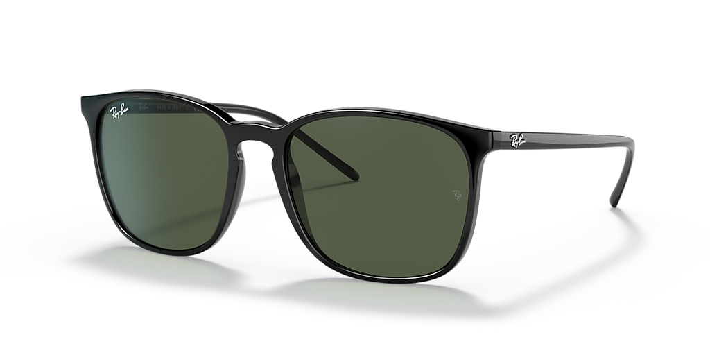Ray-Ban RB4387 M (56 - 18) with Green lenses and Black frame