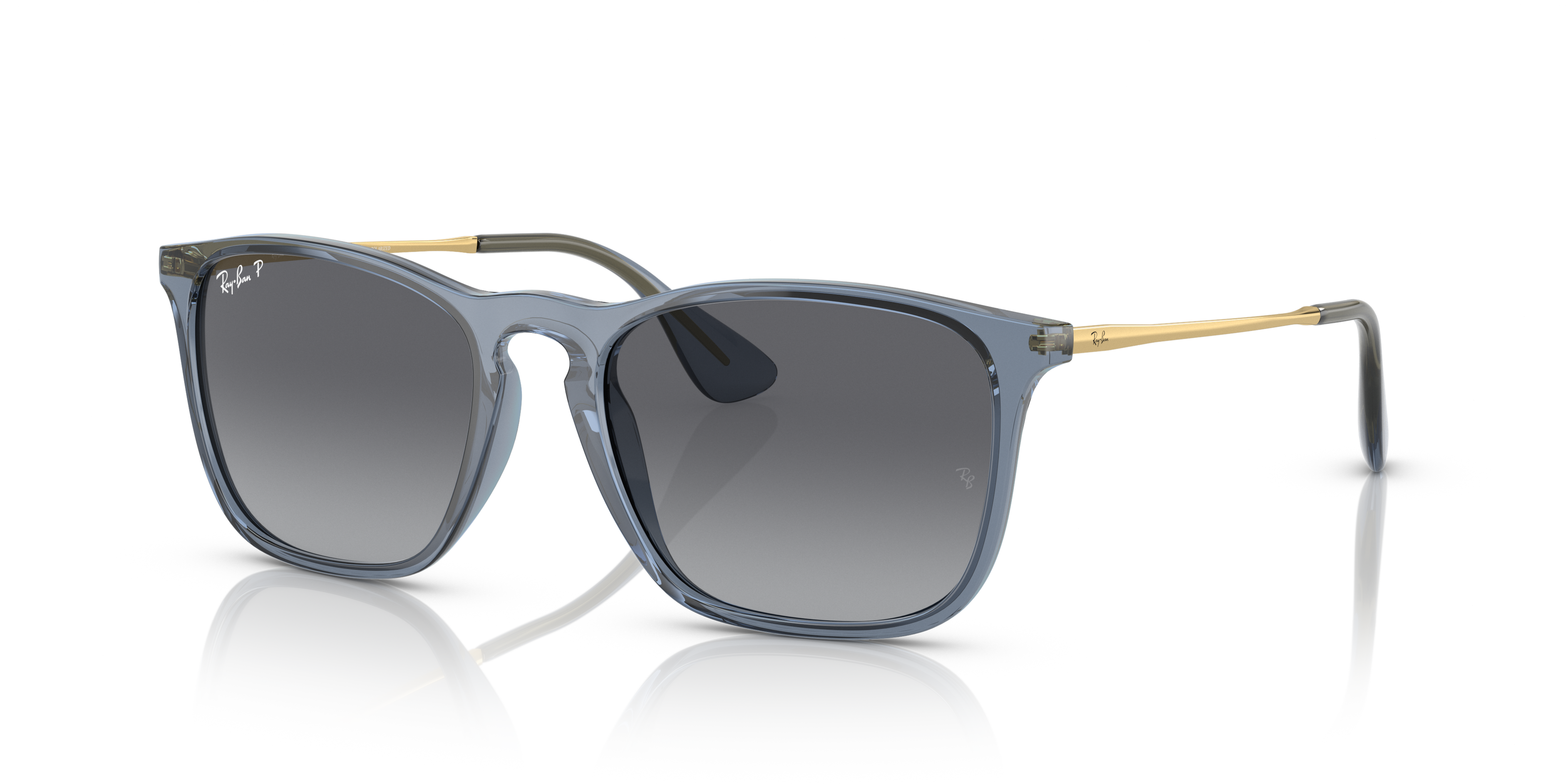Ray-Ban Chris M (54 - 18) com Lentes Cinza e Armação Azul