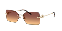 Tiffany & Co. TF3088 L (59 - 14) with Orange lenses and Gold  display picture 3