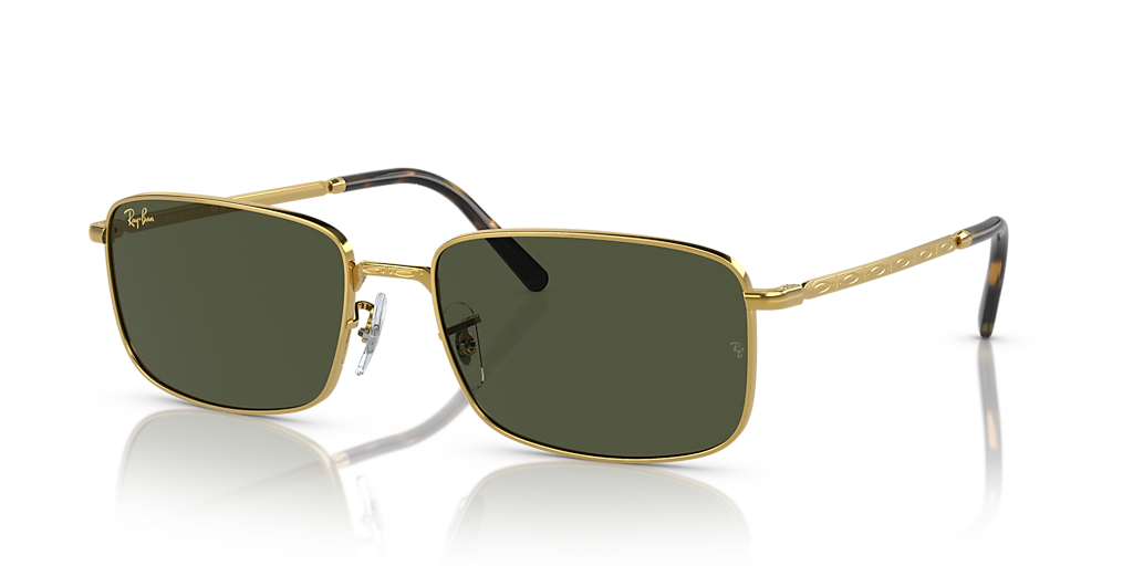 Ray-Ban RB3717 XL (57 - 18) with Green lenses and Gold frame