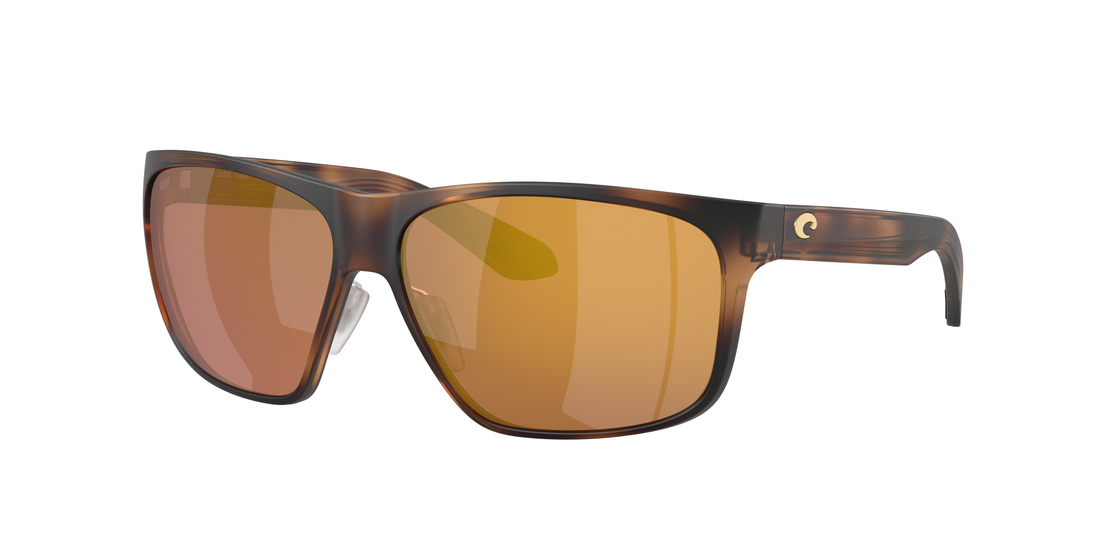 Costa Man Sunglass Trades -  Frame color: Matte Tortoise, Lens color: Gold Mirror