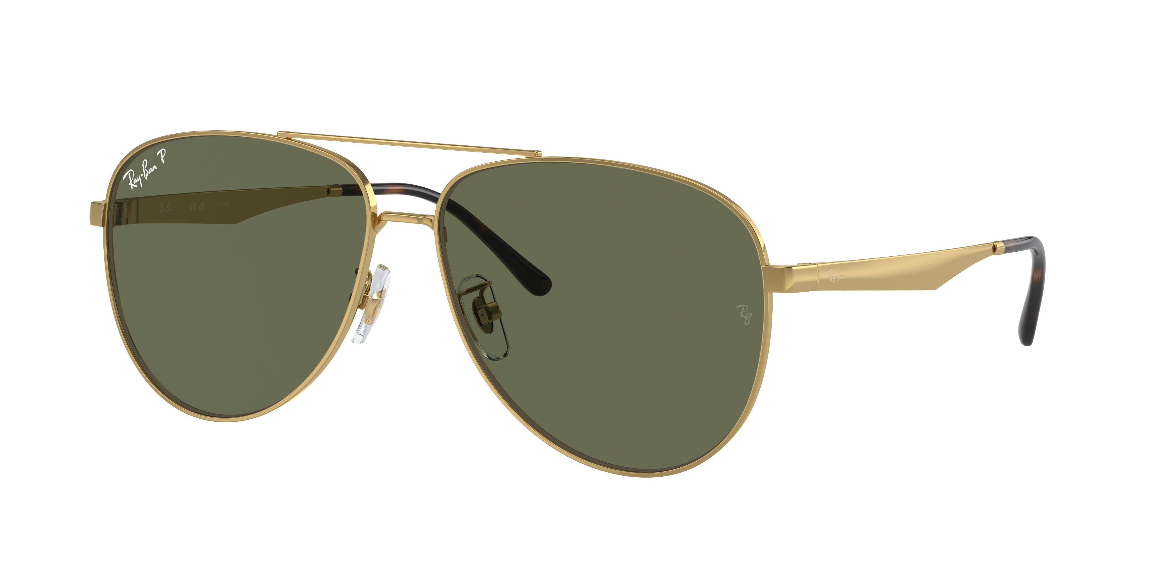 Ray-Ban Unisex Sunglass RB3712D -  Frame color: Arista Gold, Lens color: Dark Green Polarized