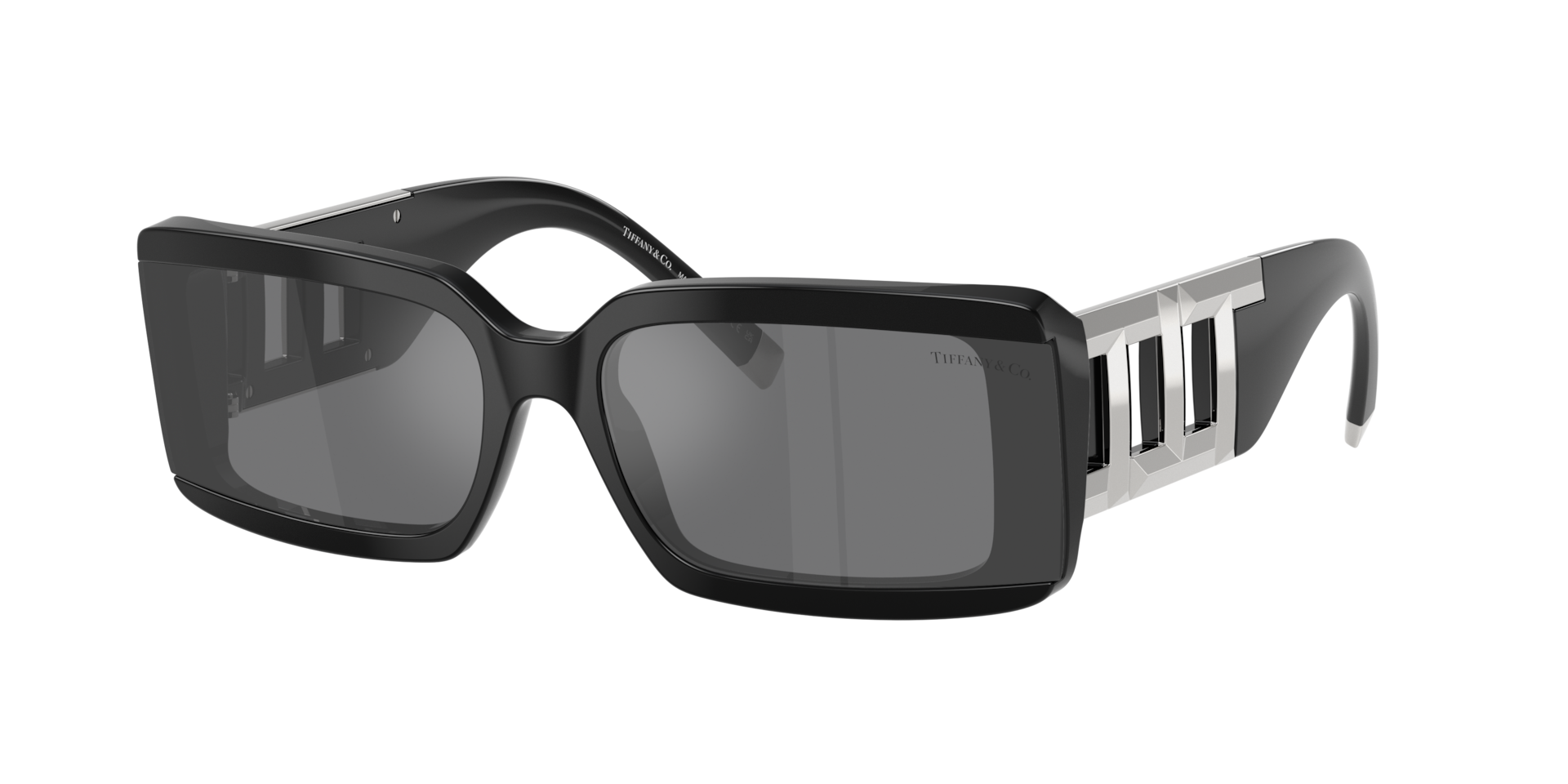 Tiffany & Co. Unisex Gris Espejado Negro Sunglass Tf4197 - Color Del Marco: Negro, Color De La Lente: