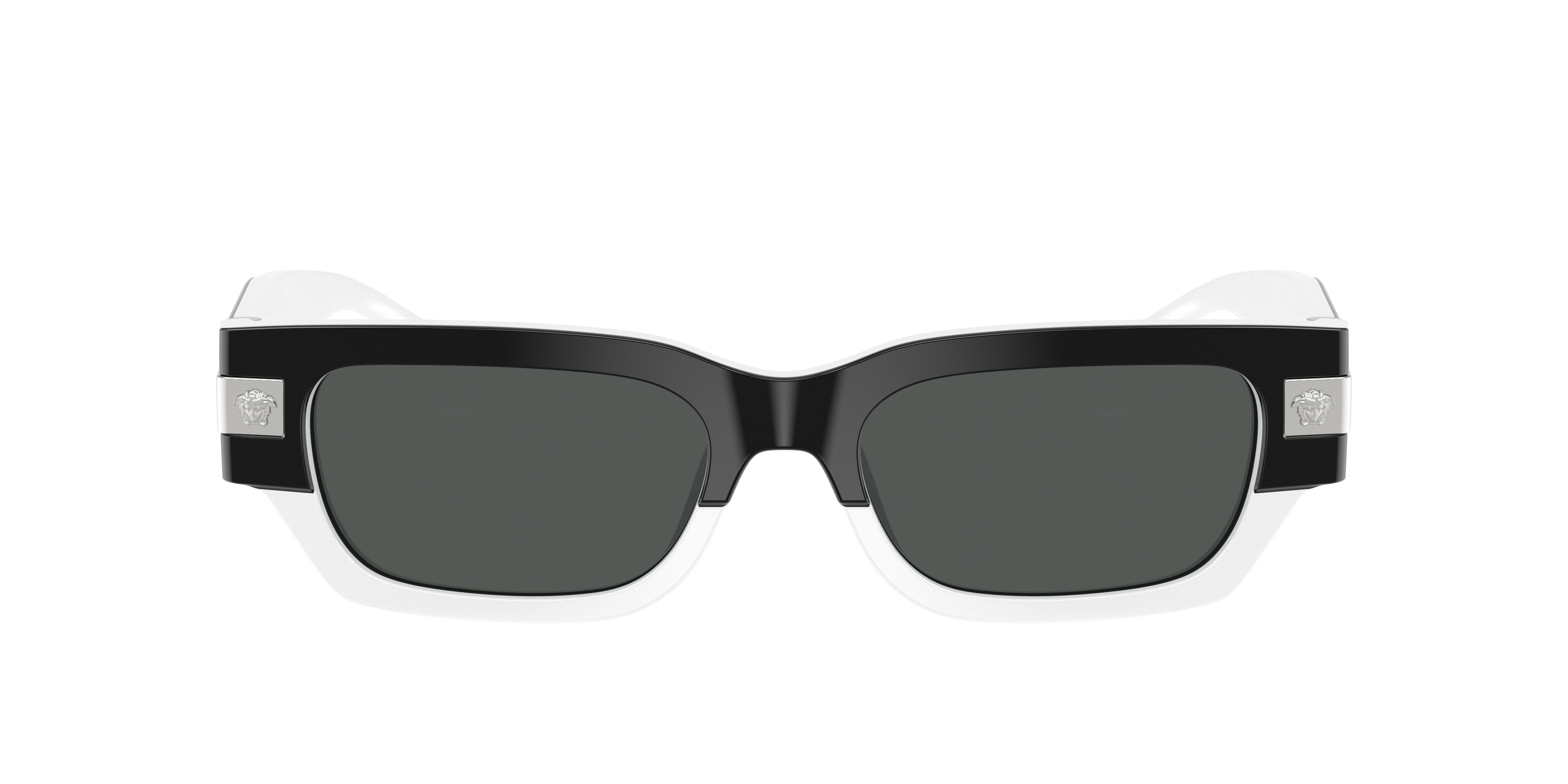 Versace VE4465 XXL (53 - 18) com Lentes Cinza e Armação Preto
