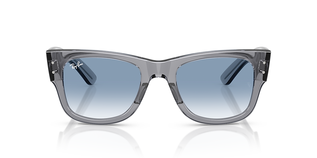 Ray-Ban Mega Wayfarer L (52 - 21) with Blue lenses and Grey frame