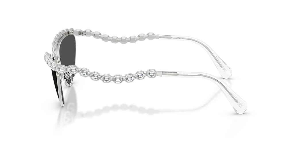 Swarovski SK7030 XL (59 - 17) com Lentes Cinza e Armação Prata