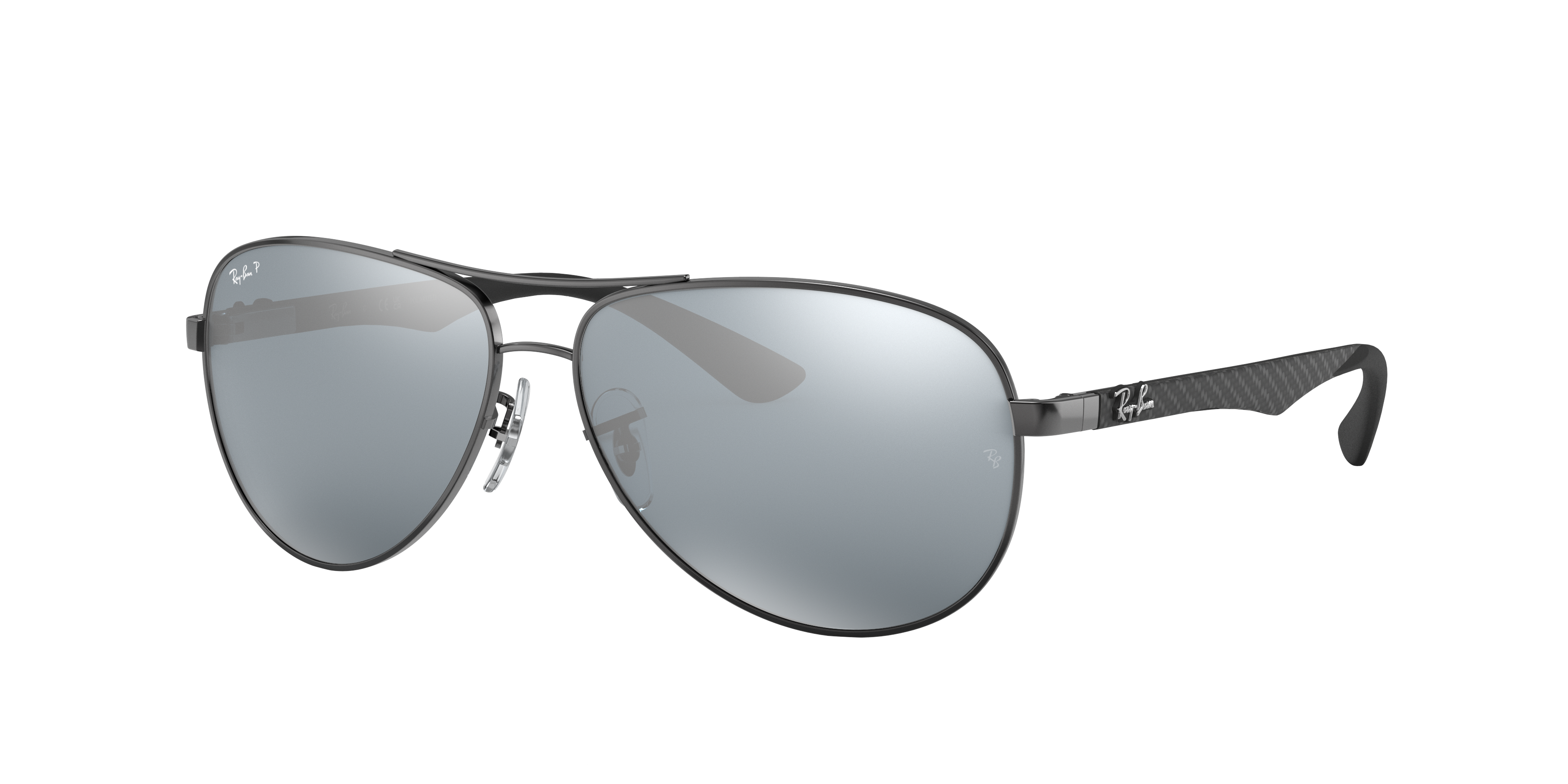 Ray-Ban Carbon Fibre XL (61 - 13) with Silver lenses and Grey