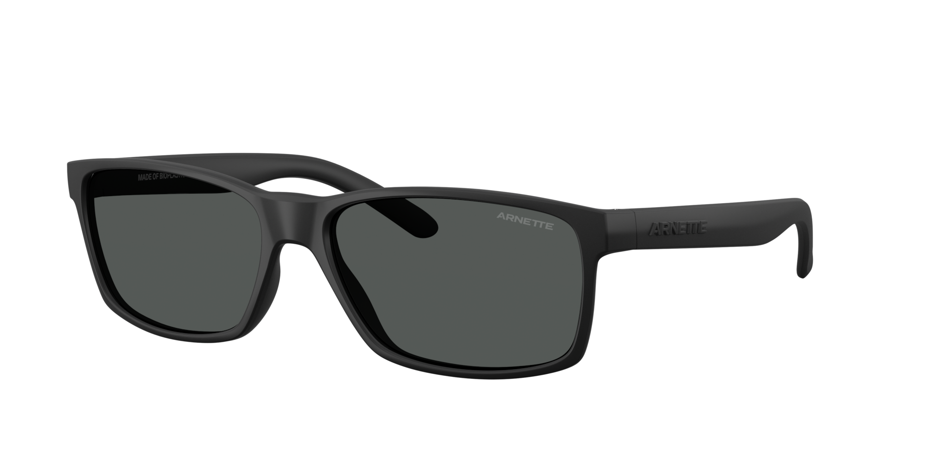 Arnette Unisex Sunglass Slickster - Rahmenfarbe: Rubber Black, Linsenfarbe: Dunkelgrau