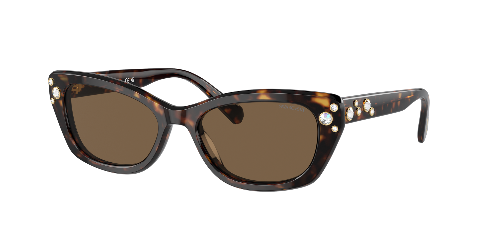 Swarovski Woman Sunglass SK6019 -  Frame color: Havana, Lens color: Dark Brown