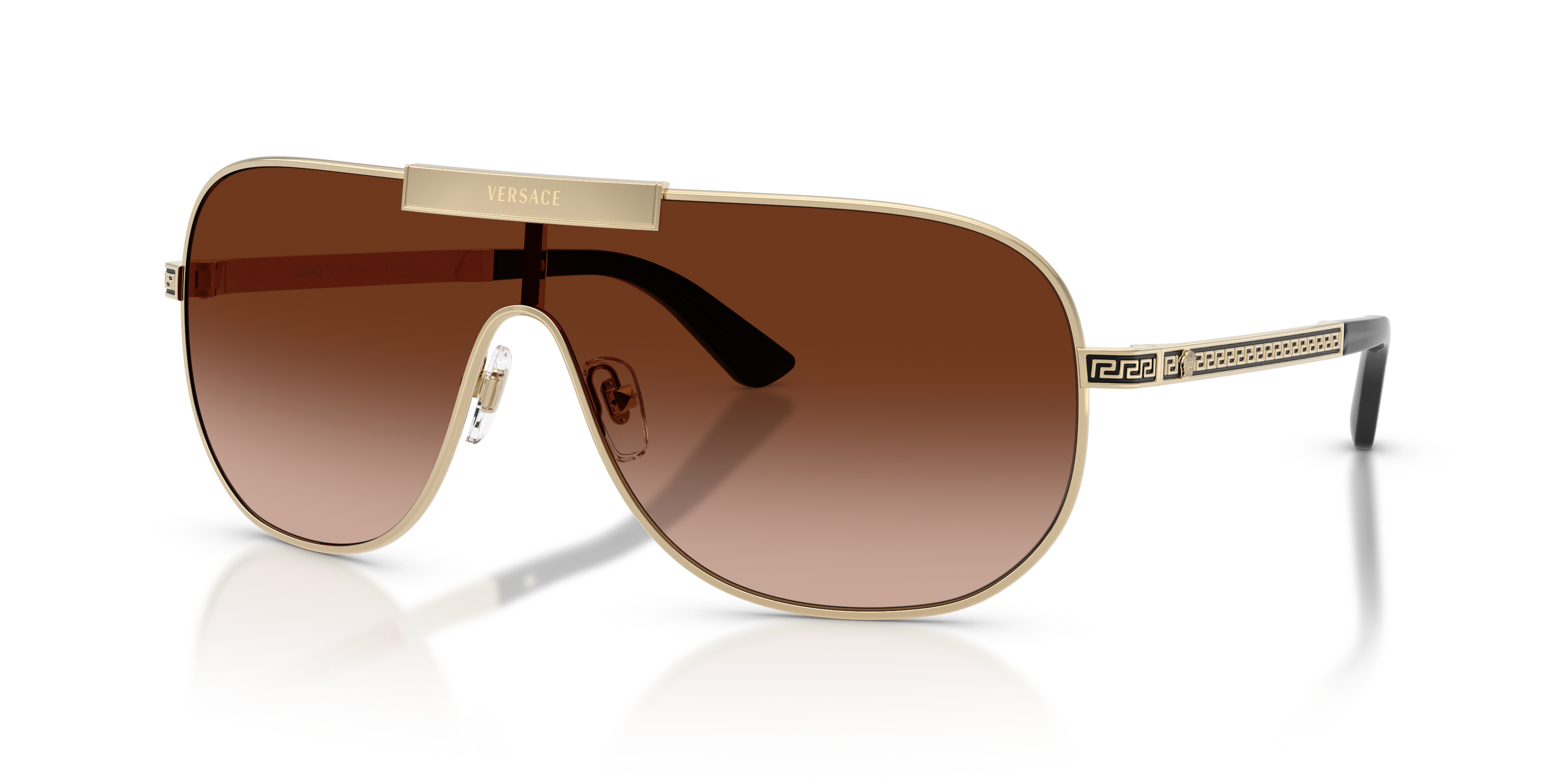 Versace VE2293 XXL (0 - 140) with Brown lenses and Gold frame