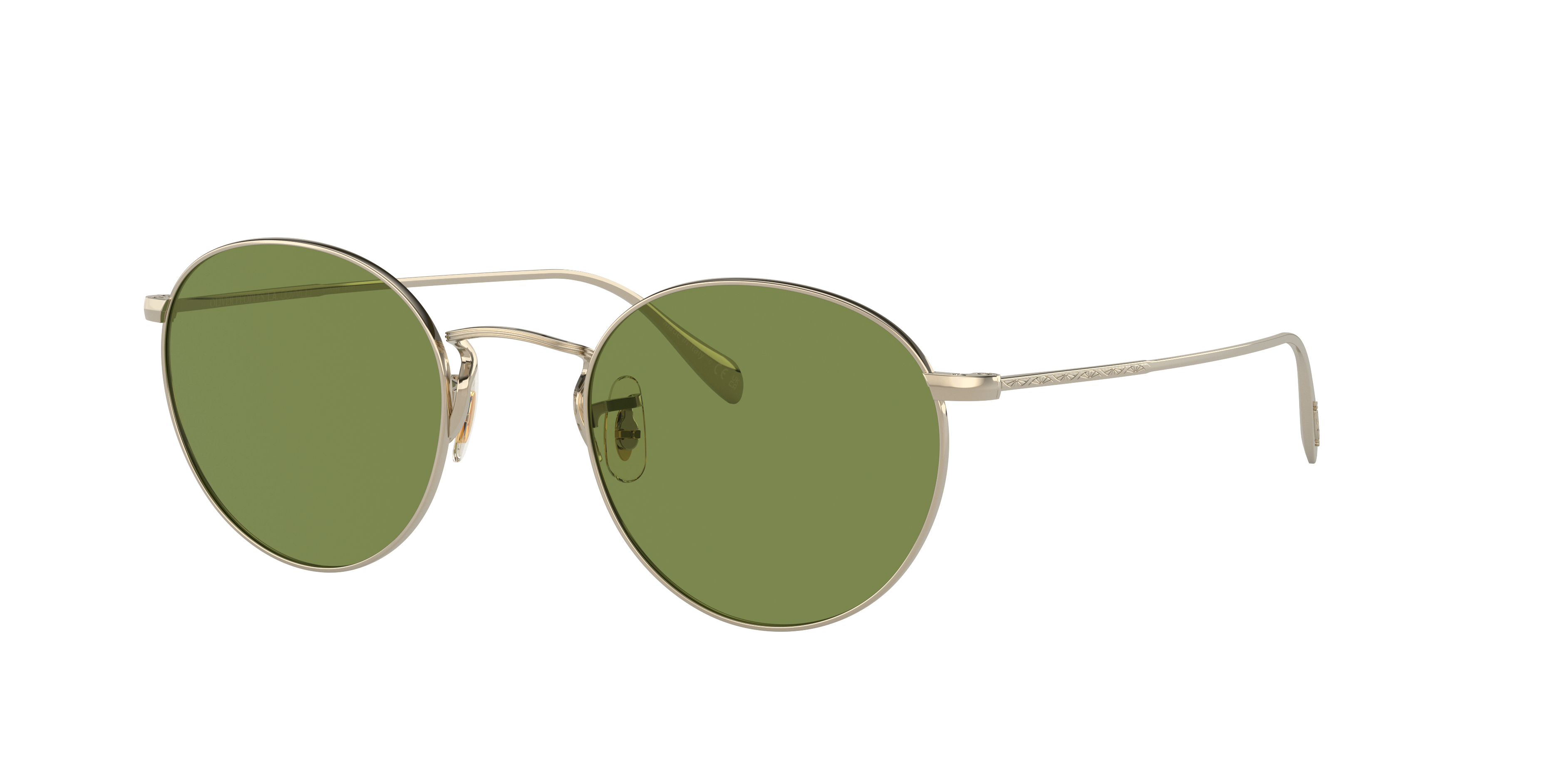 Oliver Peoples Unisex Sunglass OV1186S Coleridge Sun -  Frame color: Gold, Lens color: Green C