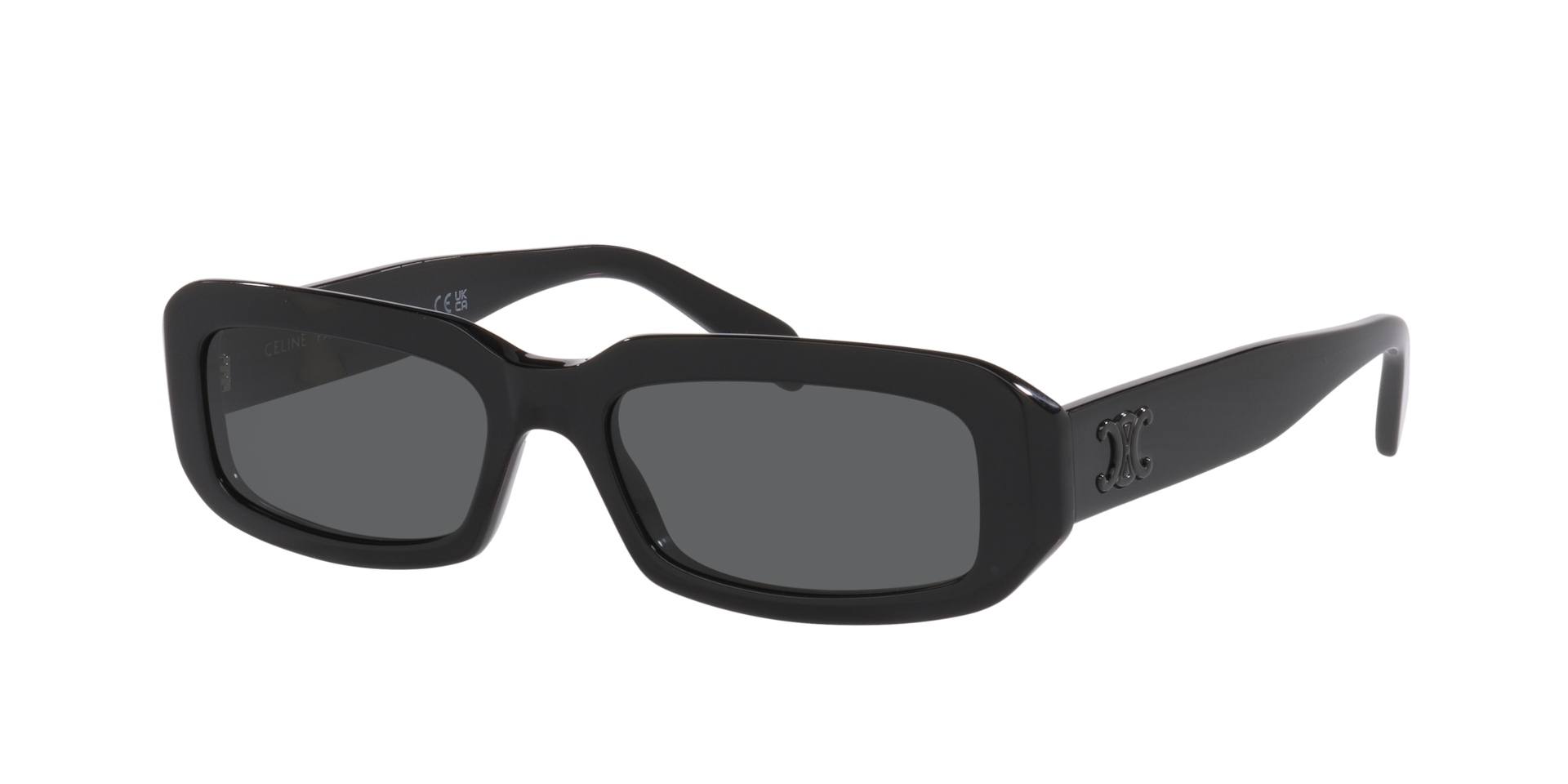 Celine Homme Sunglass Triomphe CL40335I - Couleur du Monture: Noir, Couleur de Lentille: Gris