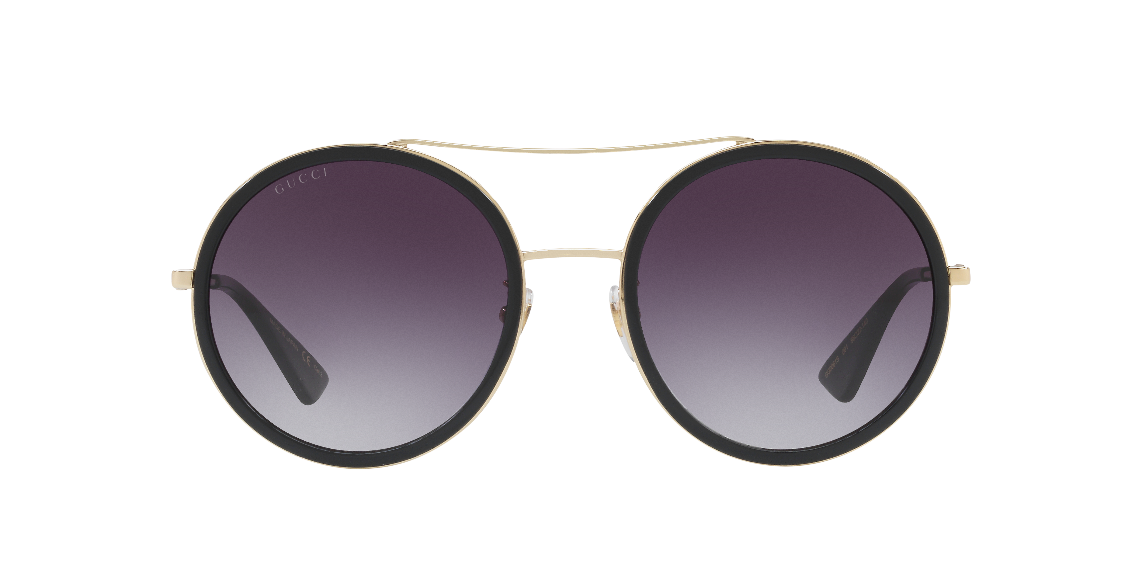 Gucci GG0061S XXS (56 - 22) with Grey lenses and Gold frame