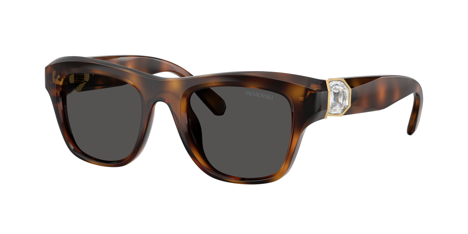 Swarovski Woman Sunglass SK6056U -  Frame color: Havana, Lens color: Dark Grey