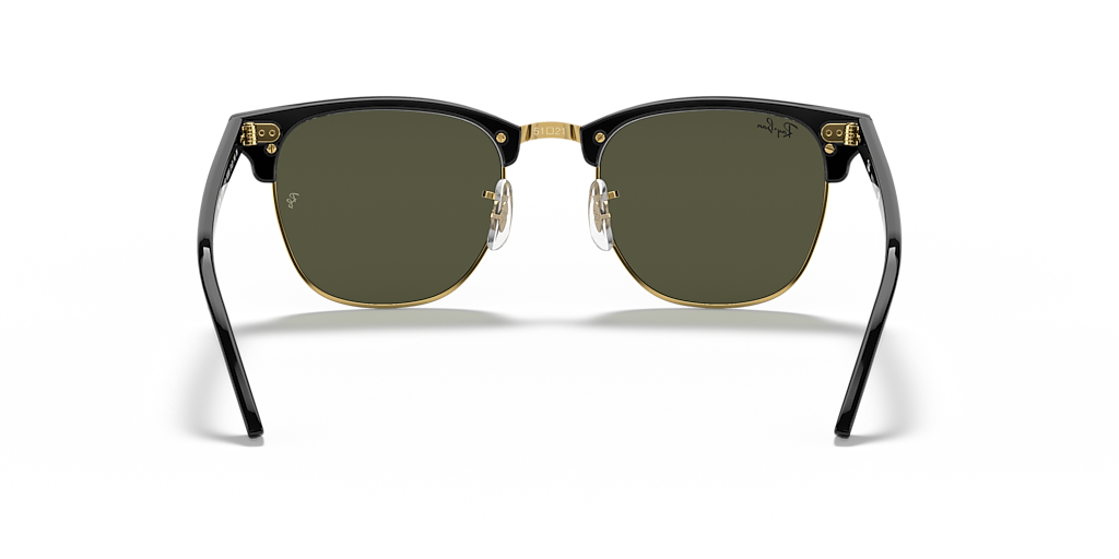 Ray-Ban Clubmaster Classic L (51 - 21) with Green lenses and Black