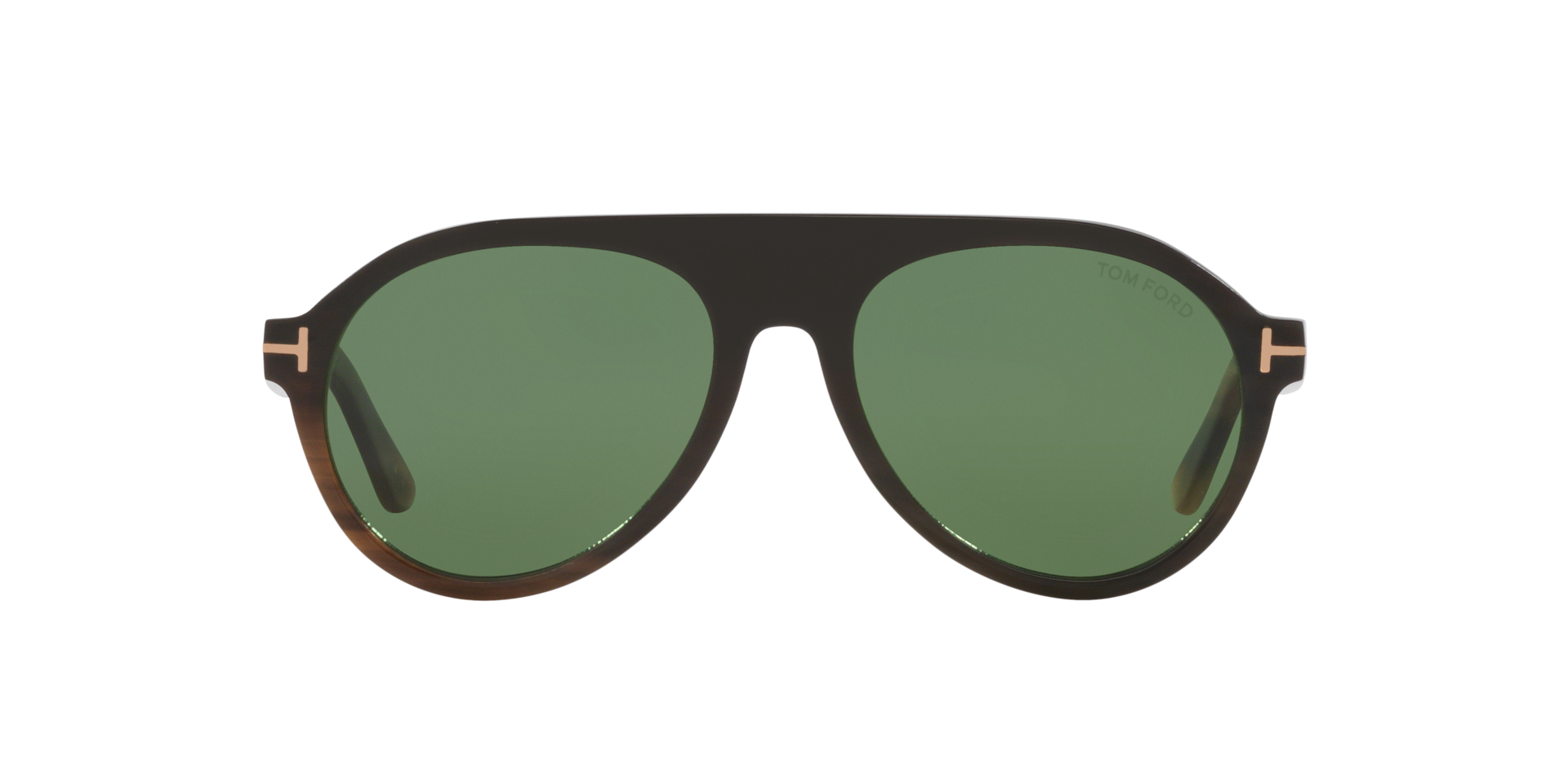 Tom Ford FT1047-P XL (54 - 18) with Green lenses and Brown frame