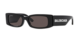 Balenciaga BB0458S XXL (73 - 173) with Grey lenses and Black frame