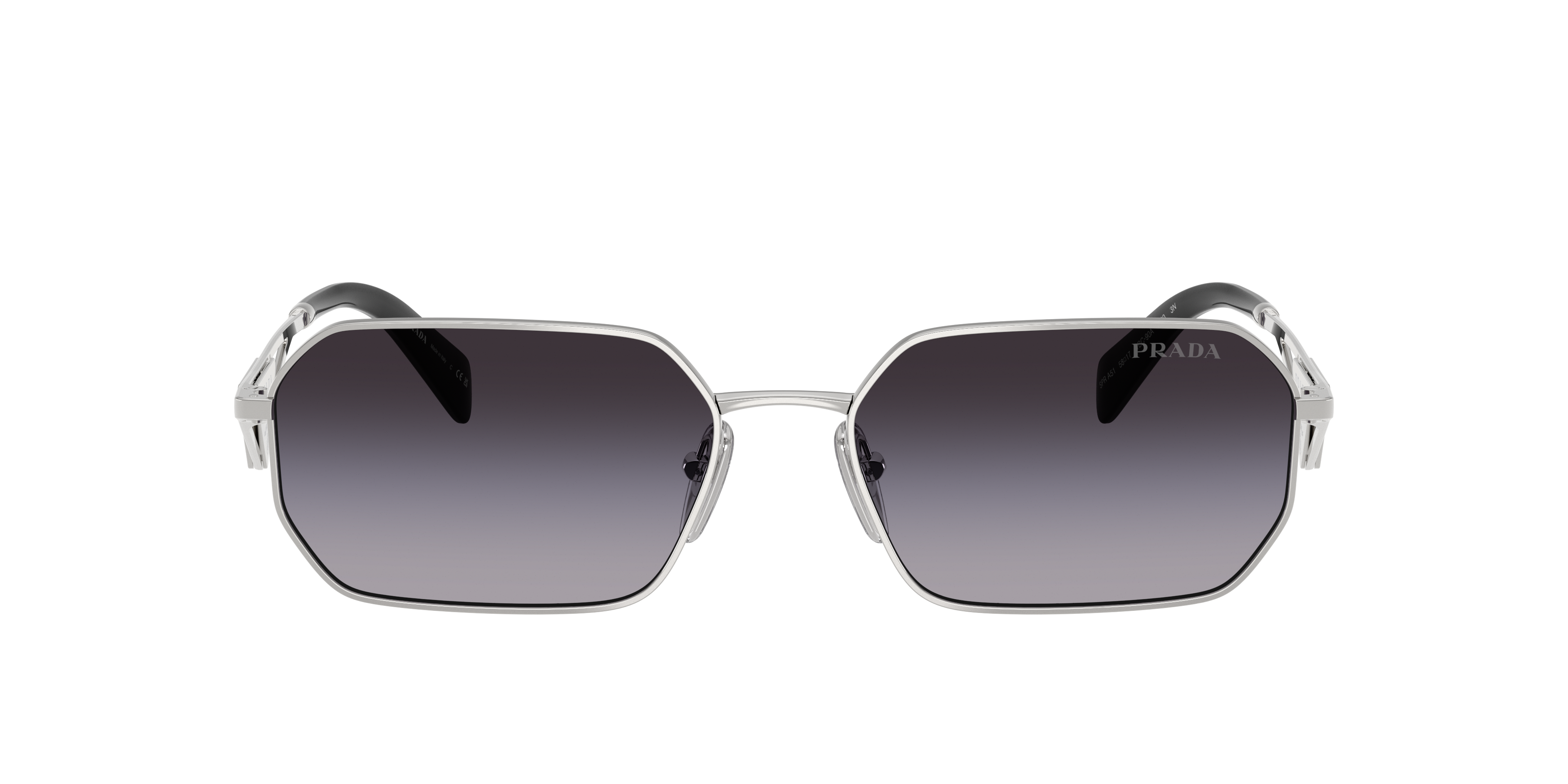 Prada PR A51S XL (58 - 17) with Grey lenses and Silver frame
