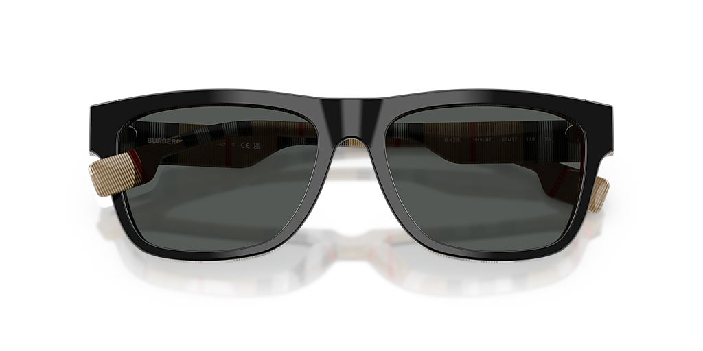 Burberry BE4293 L (56 - 17) with Grey lenses and Black frame