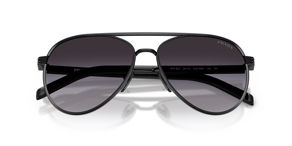 Prada PR B57S M (59 - 15) with Grey lenses and Black frame