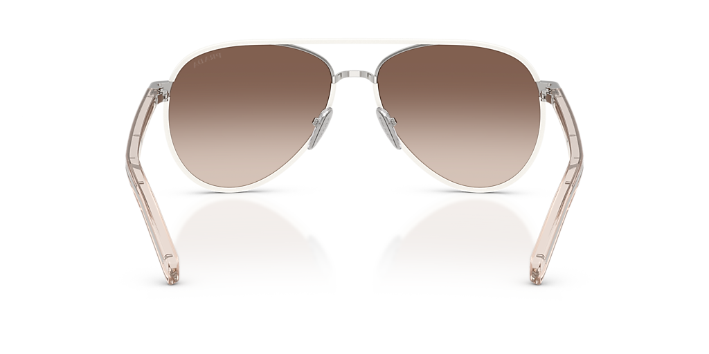 Prada Silver Frame Sunglasses with Brown Gradient Lenses Prada PR B57S M (59 - 15) with Brown lenses and Silver frame  main image 3